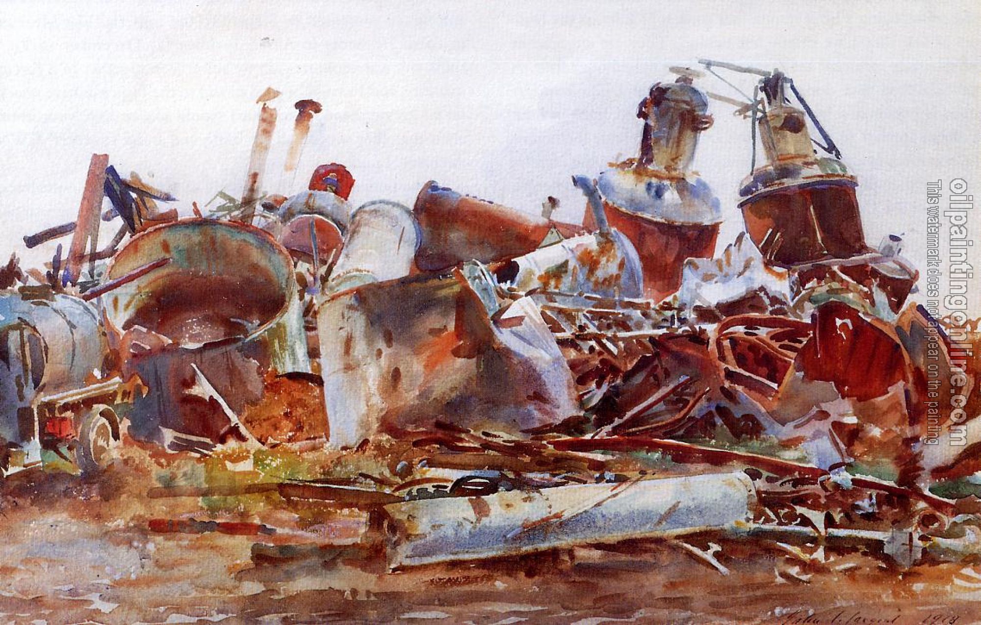 Sargent, John Singer - The Wrecked Sugar Refinery